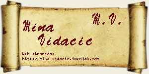 Mina Vidačić vizit kartica